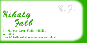 mihaly falb business card