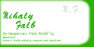 mihaly falb business card